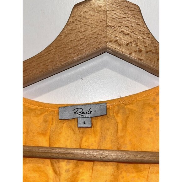 Rails Tina Maigold Eyelet Ruffle Midi Dress Women's Size S Small - Picture 7 of 12